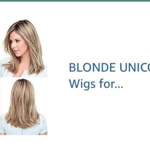 Blonde, unicorn straight hair wig